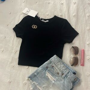 ZARA black baby tee